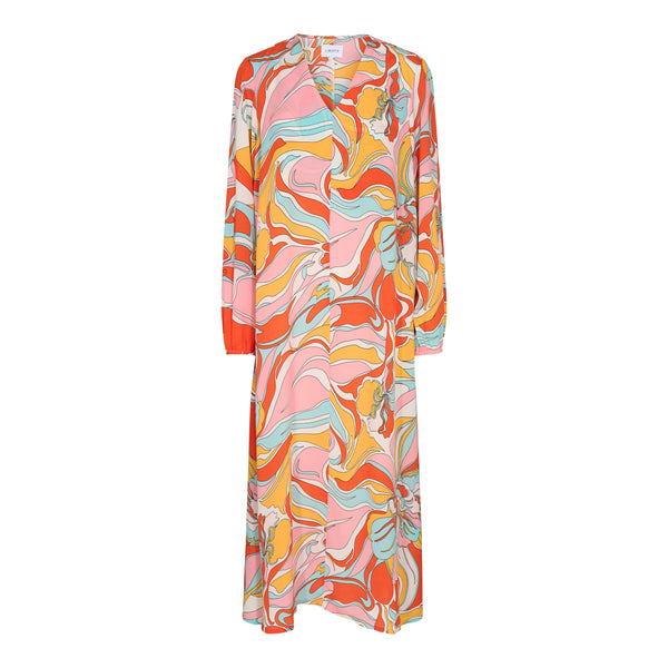 ENDA-LS-DRESS - ORANGE TWIST