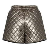 META-QUILT-SHORTS - DARK GREY METALIC