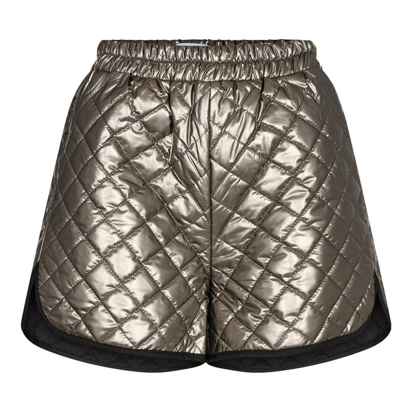 META-QUILT SHORTS - DARK GRAY METALLIC