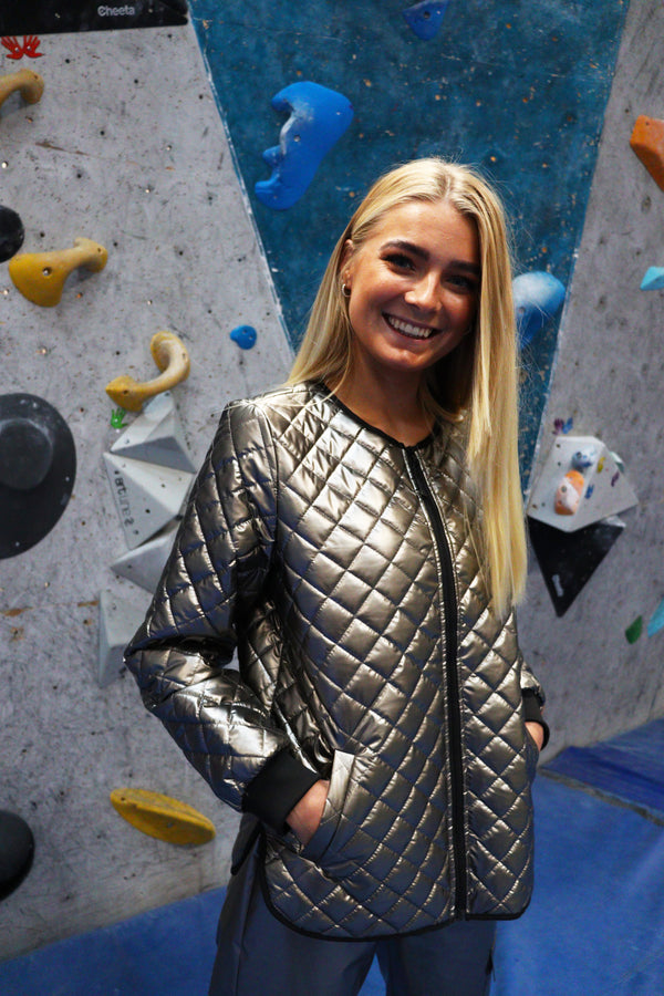META-QUILT JACKET - DARK GRAY METALIC