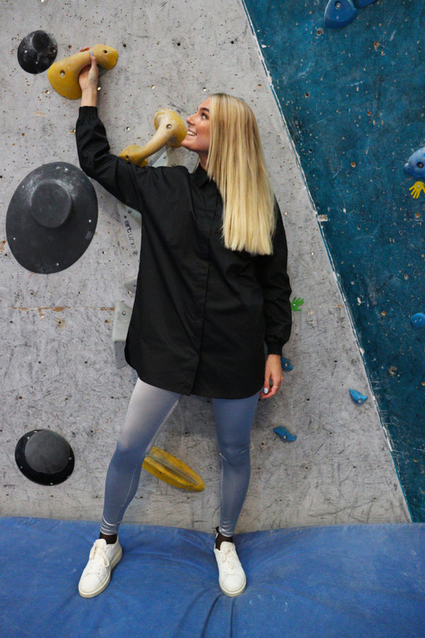 METALLIC LEGGINGS - GREY