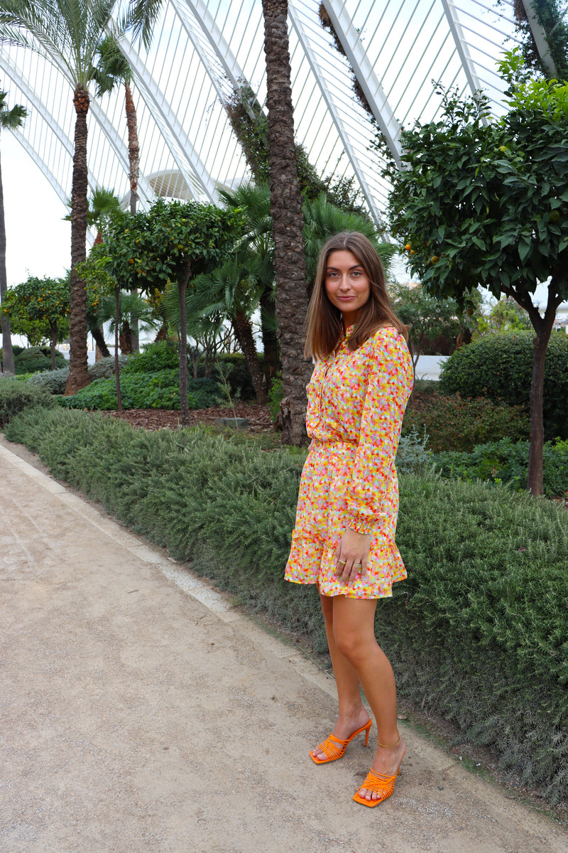 MAGGIE-SHORT-SKIRT - YELLOW ORANGE