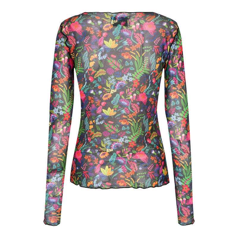 MESH-TOP - COLORFUL FOREST BLACK