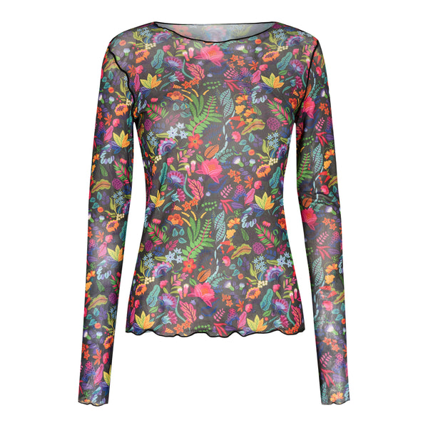 MESH-TOP - COLORFUL FORREST BLACK