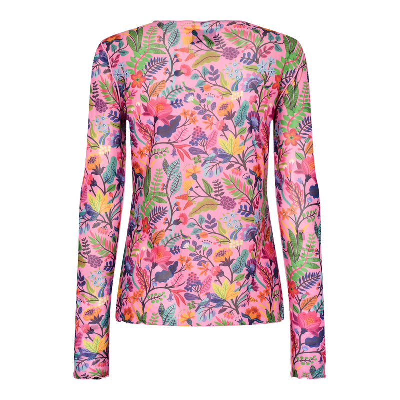 MESH TOP - COLORFUL FRONT PINK