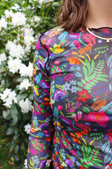 MESH-TOP - COLORFUL FOREST BLACK