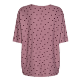 ALMA-TSHIRT - DARK ROSE DOT