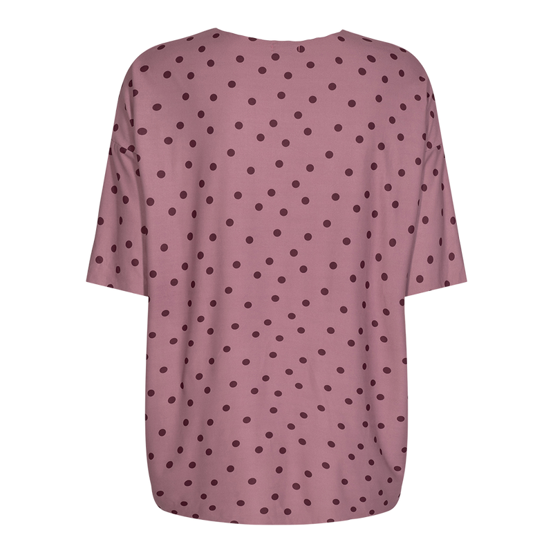 ALMA-TSHIRT - DARK ROSE DOT