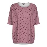 ALMA-TSHIRT - DARK ROSE DOT