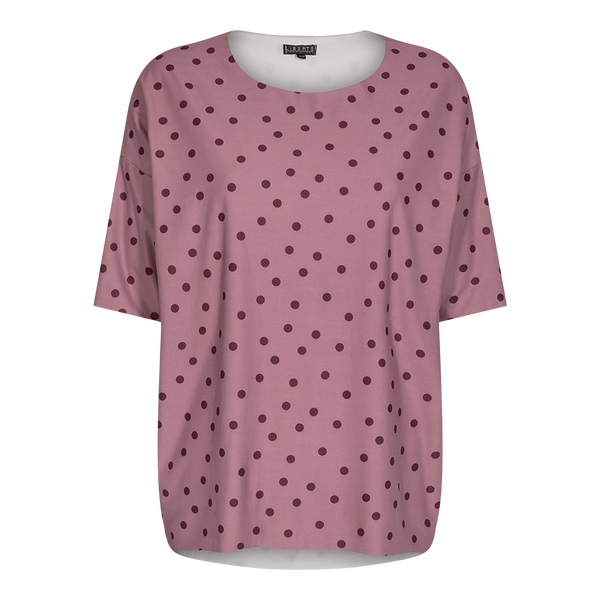 ALMA-TSHIRT - DARK ROSE DOT