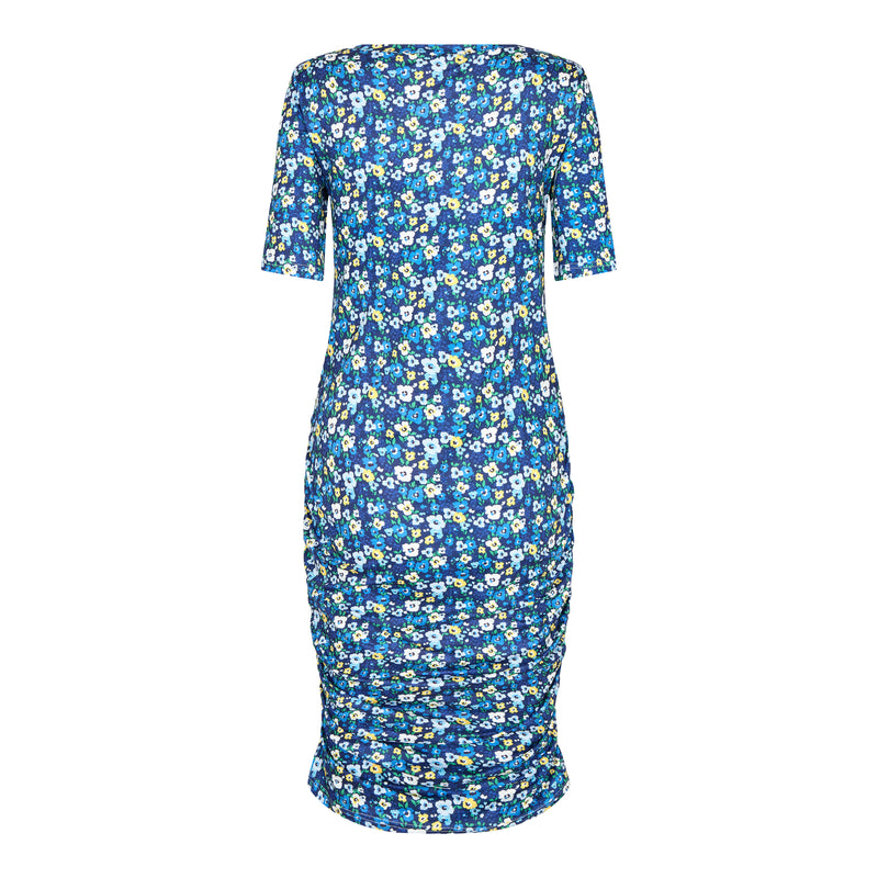 ALMA-DRESS3 - NAVY WHITE FLOWER