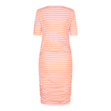 ALMA-DRESS3 - ORANGE ROSE STRIPE