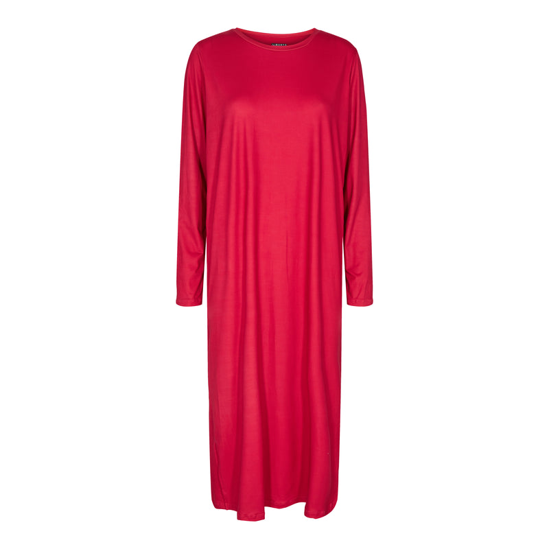 ALMA-LS-TSHIRT-DRESS - RED