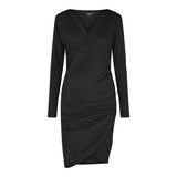 ALMA-LS-WRAP-DRESS - BLACK