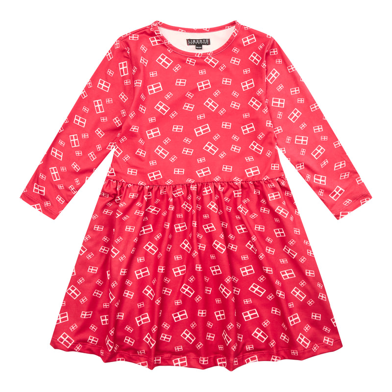 ALMA-LS-BABYDOLL-DRESS (KIDS) - DK PRINT