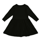 ALMA-LS-BABYDOLL-DRESS (KIDS) - BLACK