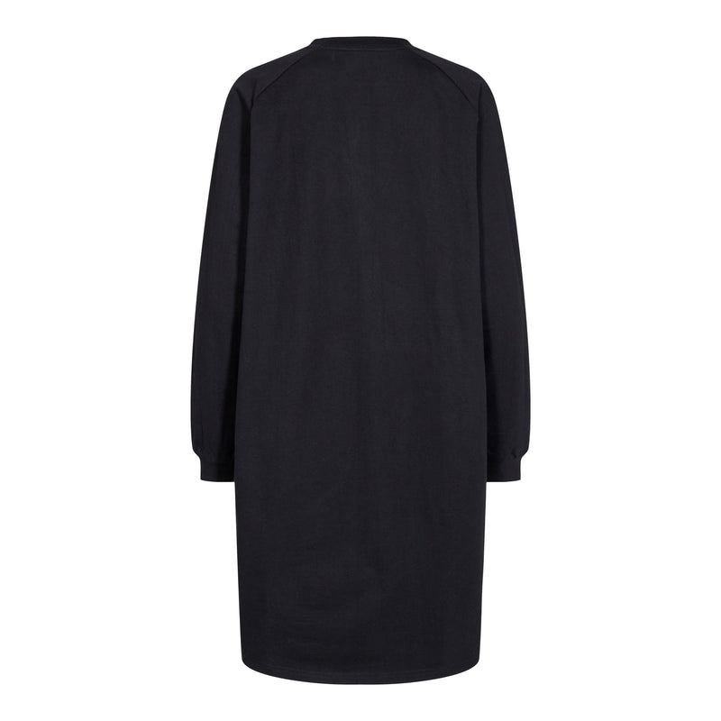 PENNY LS CREWNECK DRESS - BLACK
