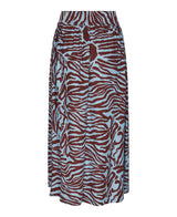 ALMA SKIRT - BROWN/L. BLUE