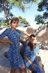ALMA-DRESS3 - NAVY WHITE FLOWER