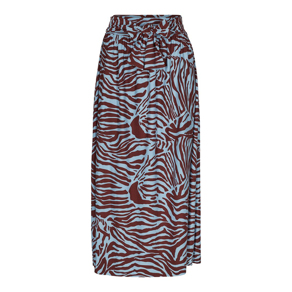 ALMA SKIRT - BROWN/L. BLUE