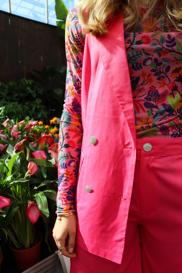 MESH-TOP - COLORFUL FORREST PINK